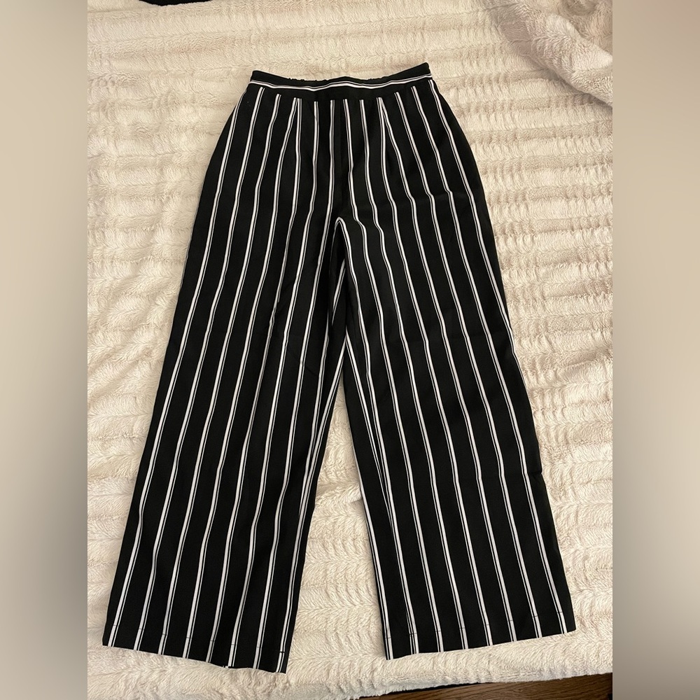 Favlux Striped Wide Leg Pants Size Small